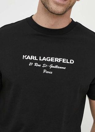 Мужская футболка karl lagerfeld черная карл лагерфельд