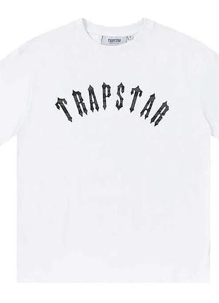 Мужская футболка trapstar белая унисекс трепстар