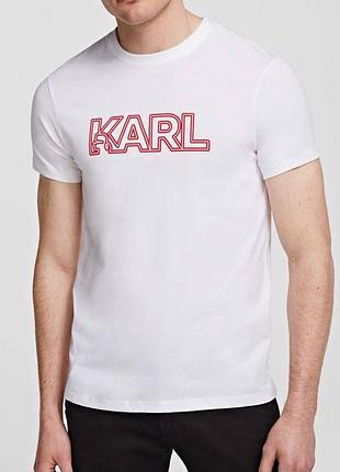 Мужская футболка karl lagerfeld белая