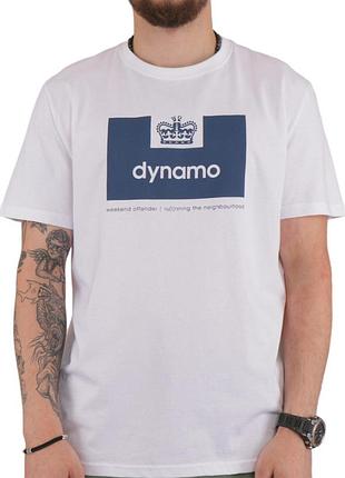Мужская футболка weekend offender dynamo logo белая унисекс викенд офендер динамо