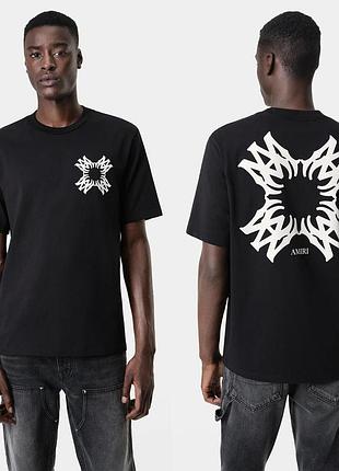 Мужская футболка amiri logo унисекс амири черная