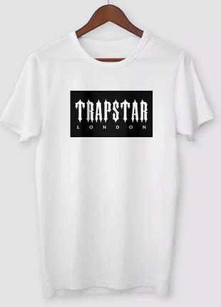 Мужская футболка trapstar london logo белая унисекс трепстар