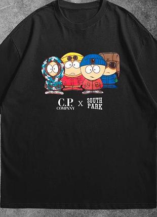 Мужская футболка c.p. company logo унисекс с.п. компани черная