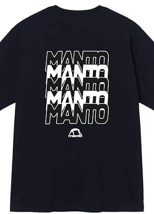 Чоловіча футболка manto big logo чорна манто