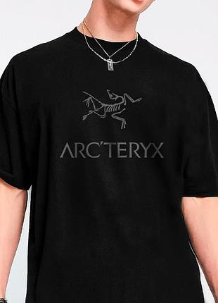 Чоловіча футболка arcteryx logo унісекс чорна arc'teryx артерікс