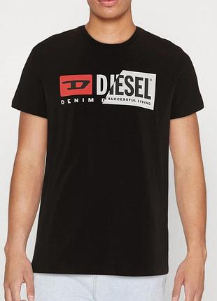 Чоловіча футболка diesel чорна дізель