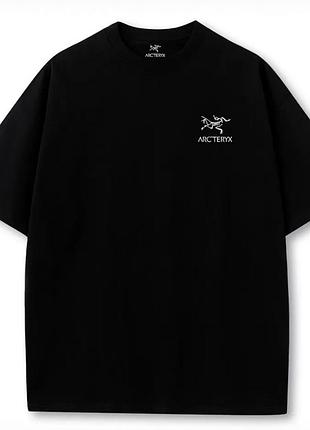 Мужская футболка arcteryx logo унисекс черная arc'teryx артерикс
