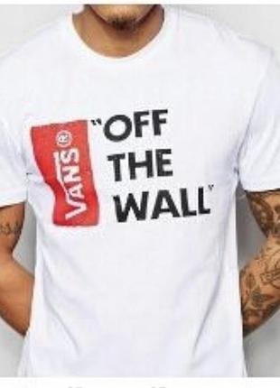 Мужская футболка vans off the wall белая ванс
