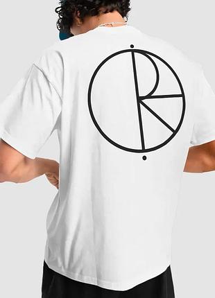 Мужская футболка polar skate co logo белая унисекс полар