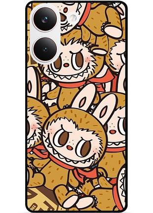 Силиконовый бампер чехол для xiaomi poco x8 pro с рисунком labubu 8