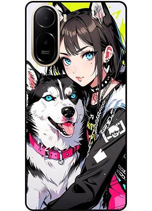 Силіконовий чохол бампер для xiaomi redmi a7 pro з малюнком хаски аниме