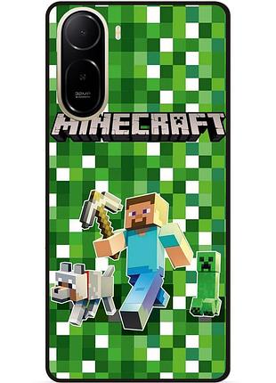 Силіконовий чохол бампер для xiaomi redmi a7 pro з малюнком стів minecraft крипер майнкрафт