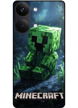 Силіконовий чохол бампер для xiaomi poco x8 pro max з малюнком стів minecraft крипер майнкрафт