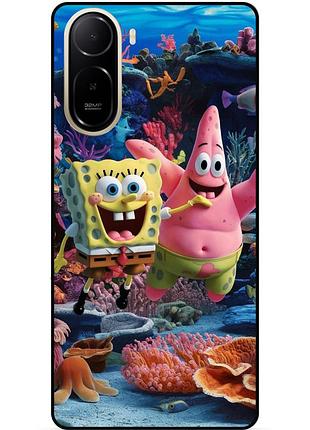 Силіконовий чохол бампер для xiaomi redmi a7 pro з малюнком губка боб 2