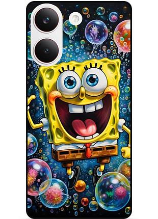 Силиконовый бампер чехол для xiaomi poco x8 pro с рисунком губка боб 5