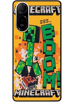 Силіконовий чохол бампер для xiaomi redmi a7 pro з малюнком стів minecraft крипер майнкрафт 1