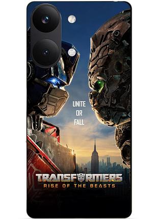Силіконовий чохол бампер для xiaomi poco x8 pro max з малюнком звіроботи трансформери transformers