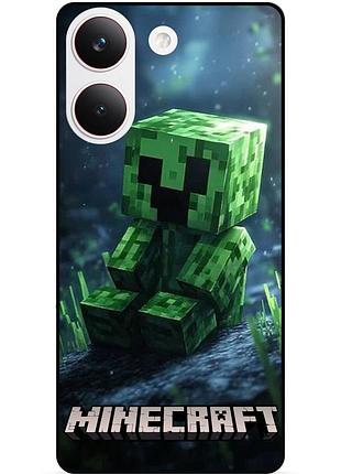 Силіконовий чохол бампер для xiaomi poco x8 pro з малюнком стів minecraft крипер майнкрафт