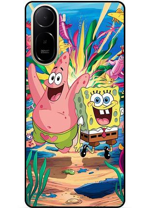 Силиконовый бампер чехол для xiaomi redmi a7 pro с рисунком губка боб 4