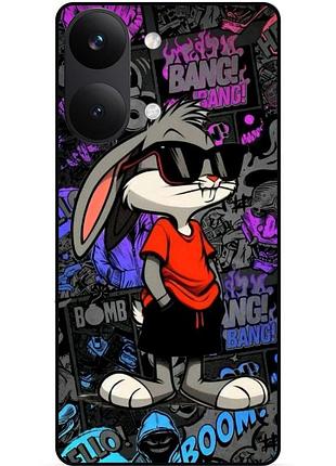 Силиконовый бампер чехол для xiaomi poco x8 pro max с рисунком bugs bunny