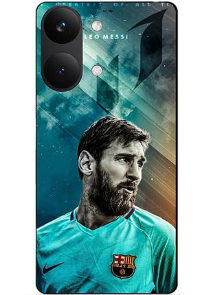 Силиконовый бампер чехол для xiaomi poco x8 pro max с рисунком leo messi месси