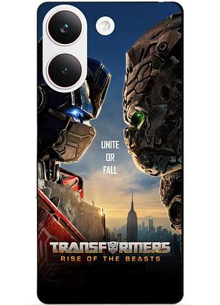 Силіконовий чохол бампер для xiaomi poco x8 pro з малюнком звіроботи трансформери transformers