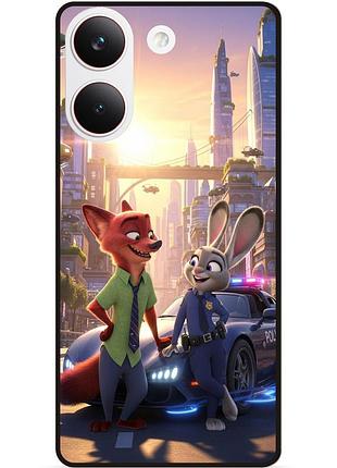 Силиконовый бампер чехол для xiaomi poco x8 pro с рисунком zootopia 8