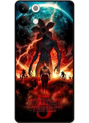 Силиконовый бампер чехол для realme c85 с рисунком stranger things 5