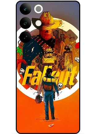 Силиконовый бампер чехол для realme c85 pro с рисунком fallout 6