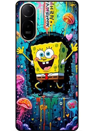 Силиконовый бампер чехол для xiaomi redmi a7 pro с рисунком губка боб 10