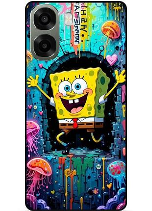 Силіконовий чохол бампер для oppo a6x з малюнком губка боб 10