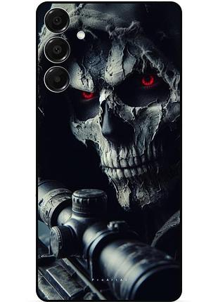 Силиконовый бампер чехол для samsung s26 plus с рисунком череп 2