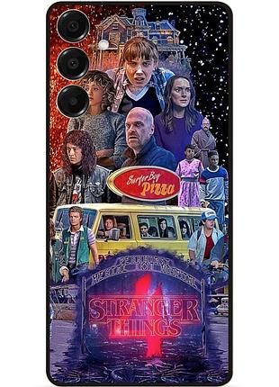Силиконовый бампер чехол для samsung s26 с рисунком stranger things 11