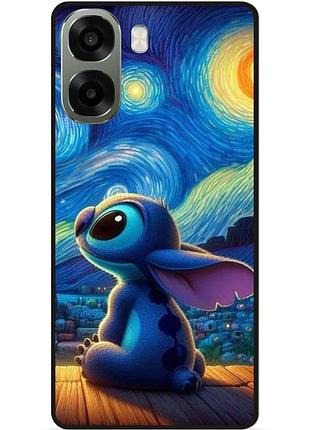 Силиконовый бампер чехол для oppo a6x с рисунком стич 6