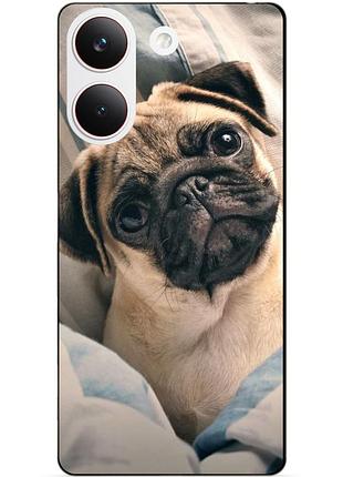 Силіконовий чохол бампер для xiaomi poco x8 pro з малюнком фото мопс