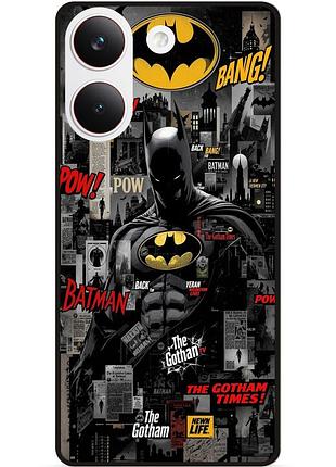 Силиконовый бампер чехол для xiaomi poco x8 pro с рисунком batman бэтмен