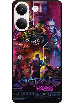 Силіконовий чохол бампер для xiaomi poco x8 pro з малюнком cyberpunk 5