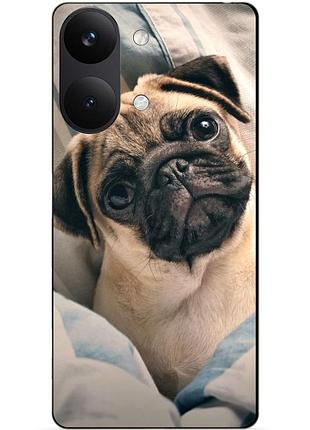 Силіконовий чохол бампер для xiaomi poco x8 pro max з малюнком фото мопс