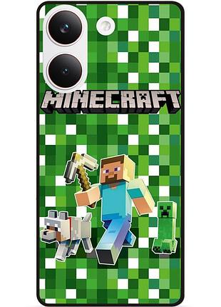 Силіконовий чохол бампер для xiaomi poco x8 pro з малюнком стів minecraft крипер майнкрафт