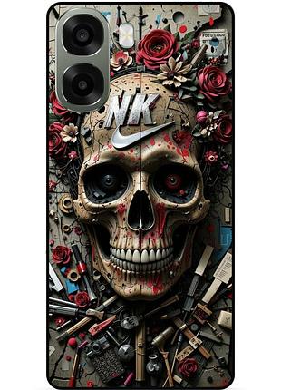 Силіконовий чохол бампер для oppo a6x з малюнком череп 1