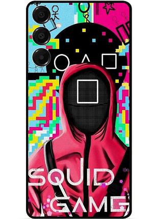 Силиконовый бампер чехол для samsung s26 с рисунком игра в кальмара 5