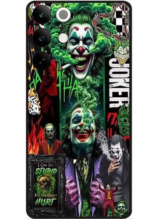 Силиконовый бампер чехол для realme c85 с рисунком joker джокер харли квинн