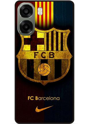 Силиконовый бампер чехол для oppo a6x с рисунком barcelona барселона