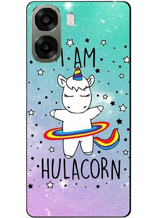 Силиконовый бампер чехол для oppo a6x с рисунком единорог пони