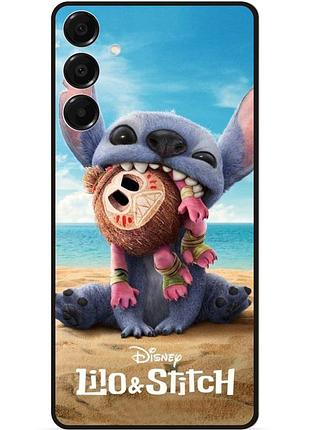 Силиконовый бампер чехол для samsung s26 с рисунком стич 12