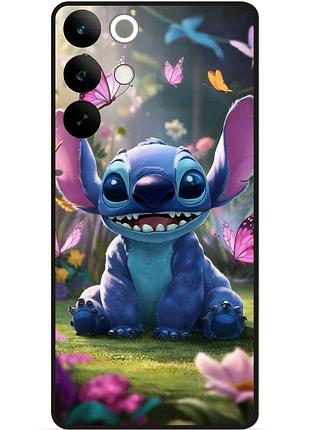 Силиконовый бампер чехол для realme c85 с рисунком стич 7