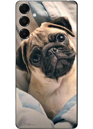 Силиконовый бампер чехол для samsung s26 с рисунком фото мопс