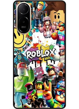 Силиконовый бампер чехол для xiaomi redmi a7 pro с рисунком роблокс roblox 4
