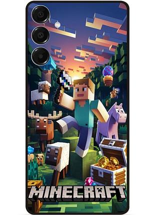 Силіконовий чохол бампер для samsung s26 plus з малюнком minecraft майнкрафт 2