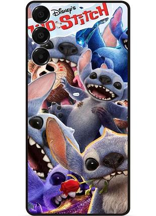 Силиконовый бампер чехол для samsung s26 с рисунком стич 11